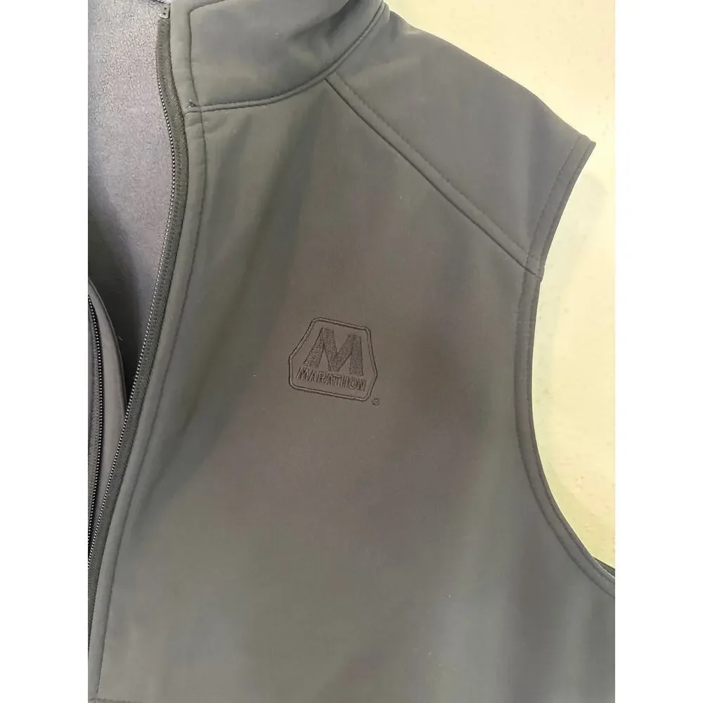 Vantage Men’s Softshell Fleece Lined Vest With Pockets Black Size 2X Golf - Picture 3 of 10